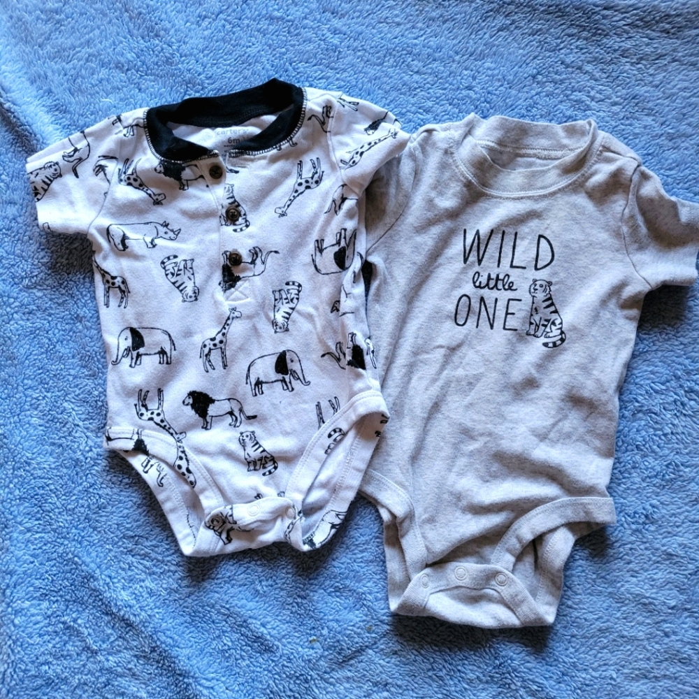 3 for $12 Carter's 6m Baby Onsies